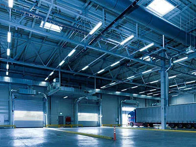 Warehouse lighting setup